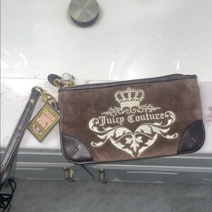 Juicy Couture Brown vintage Wristlet wallet NWT